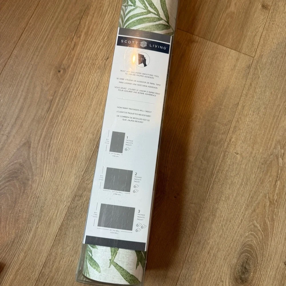Scott Living Self Adhesive NuWallPaper Urban Oasis Green